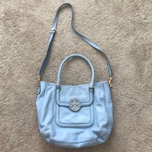Tory Burch Amanda Hobo Robinson Blue Leather